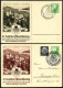 GANZSACHEN PP 142C3/01/02/04 BRIEF, Privatpost: 1936, 42. Philatelistentag - Burg Lauenstein, In Blau, Braun Und Rotbrau - Andere & Zonder Classificatie