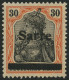 SAARGEBIET 10yI , 1920, 30 Pf. Dunkelrotorange/schwarz Auf Orangeweiß, Type I, Falzrest, Pracht, Kurzbefund Braun, Mi. 2 - Other & Unclassified