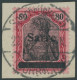 SAARGEBIET 16I BrfStk, 1920, 80 Pf. Karminrot/grauschwarz Auf Mittelgraurot, Type I, Prachtbriefstück, Fotobefund Braun, - Other & Unclassified