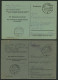 ALL. BES. AUFBRAUCHAUSGABEN P 719I BRIEF, 1945, 6 Pf. Schwarz Mit Druckvermerk Johs. Ibbeken, Schleswig, 4 Karten In Ver - Sonstige & Ohne Zuordnung