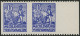 MECKLENBURG-VORPOMMERN 33xbUs Paar , 1946, 6 Pf. Violettblau, Kreidepapier, Senkrecht Ungezähnt, Im Waagerechten Paar, P - Other & Unclassified