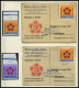 SPENDENMARKEN 1/2 , BRIEF, 1972/3, 1 M. Spendenmarken, Postfrisch Und Auf 5 Belegen (3x Nr. 1 Und 2x Nr. 2), Pracht, Mi. - Autres & Non Classés