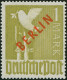 BERLIN 33 AF VII , 1949, 1 M. Rotaufdruck Mit Aufdruckfehler Im Feld 45: Rechter Aufstrich Des N Oben Verdünnt, Entfalzt - Unused Stamps
