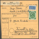 BUNDESREPUBLIK 134 Paar BRIEF, 1953, 50 Pf. Posthorn Im Waagerechten Paar Rückseitig Auf Paketkarte Mit Zusatzfrankatur  - Other & Unclassified