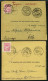 LETTLAND 121 BRIEF, 1929/30, 2 S. Lilarosa, 2 Frankierte Geldanweisungen Aus Amerika (verschiedene Typen), Pracht - Lettonie