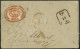 ÖSTERREICH 21/2 BRIEF, 1860, 15 Kr. Blau Und Rückseitiges Reco-Porto 1o Kr. Braun Auf Brief Mit Roten Oval-K1 K.K. BRIEF - Used Stamps