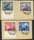 ÖSTERREICH 551-54 BrfStk, 1933, FIS I Mit Sonderstempeln Auf Briefstücken, Prachtsatz, Fotoattest Babor, Mi. (350.-) - Used Stamps