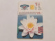 JORDAN-(JO-ALO-0023)-Chrysanthemum Flower-(114)-(1000-70591)-(1JD)-(7/2000)-used Card+1card Prepiad Free - Jordanie