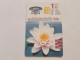 JORDAN-(JO-ALO-0023)-Chrysanthemum Flower-(114)-(1000-70591)-(1JD)-(7/2000)-used Card+1card Prepiad Free - Giordania