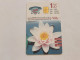 JORDAN-(JO-ALO-0023)-Chrysanthemum Flower-(116)-(1000-735581)-(1JD)-(7/2000)-used Card+1card Prepiad Free - Jordanie