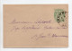 - Entier Postal CHAMBERY Pour SAINT-JEAN-DE-MAURIENNE (Savoie) 31.12.1902 - 5 C. Vert-jaune Type Blanc - Date 226 - - Enveloppes Types Et TSC (avant 1995)