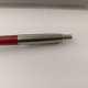 Delcampe - Parker Jotter Vintage Ballpoint Pen Red Chrome Trim  Made In UK U.III #5496 - Schreibgerät