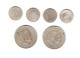 554/ Pays-Bas : Lot Argent : 4 X 10 Centimes : 1911, 1913, 1914 Et 1917 - 2 X 1 Gulden : 1955 Et 1957 - 10 Cent