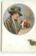 C. Monestier - Jeune Femme Avec Un Chien - Monestier, C.