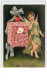 Carte Gaufrée - To My Valentine - Cupidon Près D'une Boite Aux Lettres - San Valentino