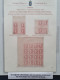 1852-1864, Moesman Herdrukken, 10 Cent In Lichtrood In 2 Brugblokken Van 4 En Hoekblok Van 16 In Map - Colecciones Completas