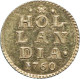 Holland Provincie, Bezemstuiver 1760 AFSLAG IN GOUD Op Het Gewicht Van 1/2 Dukaat (Delmonte 820 / Passon &amp; Van Der W - Altri & Non Classificati