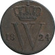 Willem I (1815-1840), 1/2 Cent 1824 (Schulman 355) – ZFr - Autres & Non Classés