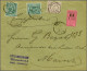 Cover 22½ Cent Zwartgroen (2x) En Cijfer 2½ Cent Lila Op Aangetekende Brief Van De 3e Gewichtsgroep Van Delft 16-7-1893  - Non Classificati