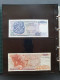 Delcampe - Kleine Verzameling Bankbiljetten Wereld Met O.a. Ceylon 100, 50 En 20 (2) Rupees 1979 In UNC In Album - Collezioni E Lotti