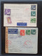 Delcampe - Cover , Airmail 1930-1970c. Collection Of Covers/postcards With O.A.T. Postmarks (Onward Air Transmission - Approx. 230  - Collections (en Albums)