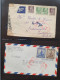 Delcampe - Cover , Airmail 1930-1970c. Collection Of Covers/postcards With O.A.T. Postmarks (Onward Air Transmission - Approx. 230  - Collections (en Albums)