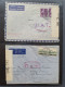 Delcampe - Cover , Airmail 1930-1970c. Collection Of Covers/postcards With O.A.T. Postmarks (Onward Air Transmission - Approx. 230  - Collections (en Albums)