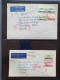 Delcampe - Cover , Airmail 1930-1970c. Collection Of Covers/postcards With O.A.T. Postmarks (Onward Air Transmission - Approx. 230  - Collections (en Albums)