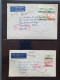 Delcampe - Cover , Airmail 1930-1970c. Collection Of Covers/postcards With O.A.T. Postmarks (Onward Air Transmission - Approx. 230  - Collections (with Albums)