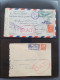 Delcampe - Cover , Airmail 1930-1970c. Collection Of Covers/postcards With O.A.T. Postmarks (Onward Air Transmission - Approx. 230  - Collections (with Albums)