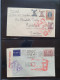 Delcampe - Cover , Airmail 1930-1970c. Collection Of Covers/postcards With O.A.T. Postmarks (Onward Air Transmission - Approx. 230  - Collections (en Albums)