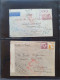 Delcampe - Cover , Airmail 1930-1970c. Collection Of Covers/postcards With O.A.T. Postmarks (Onward Air Transmission - Approx. 230  - Collections (en Albums)