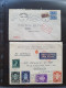 Delcampe - Cover , Airmail 1930-1970c. Collection Of Covers/postcards With O.A.T. Postmarks (Onward Air Transmission - Approx. 230  - Collections (en Albums)