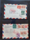 Delcampe - Cover , Airmail 1930-1970c. Collection Of Covers/postcards With O.A.T. Postmarks (Onward Air Transmission - Approx. 230  - Collections (en Albums)