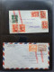 Delcampe - Cover , Airmail 1930-1950c Collection Of So-called 'bar And Cross Cancellations' (over 160 Covers) Including Better Comb - Collections (with Albums)