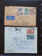 Delcampe - Cover , Airmail 1930-1950c Collection Of So-called 'bar And Cross Cancellations' (over 160 Covers) Including Better Comb - Collections (en Albums)