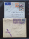 Delcampe - Cover , Airmail 1930-1950c Collection Of So-called 'bar And Cross Cancellations' (over 160 Covers) Including Better Comb - Collections (with Albums)