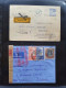 Delcampe - Cover , Airmail 1930-1950c Collection Of So-called 'bar And Cross Cancellations' (over 160 Covers) Including Better Comb - Collections (en Albums)