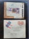 Delcampe - Cover , Airmail 1930-1950c Collection Of So-called 'bar And Cross Cancellations' (over 160 Covers) Including Better Comb - Collections (with Albums)