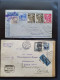 Delcampe - Cover , Airmail 1930-1950c Collection Of So-called 'bar And Cross Cancellations' (over 160 Covers) Including Better Comb - Collections (en Albums)