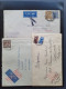 Delcampe - Cover , Airmail 1930-1950c Collection Of So-called 'bar And Cross Cancellations' (over 160 Covers) Including Better Comb - Collections (with Albums)