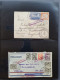 Delcampe - Cover , Airmail 1930-1950c Collection Of So-called 'bar And Cross Cancellations' (over 160 Covers) Including Better Comb - Collections (with Albums)