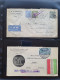 Delcampe - Cover , Airmail 1930-1950c Collection Of So-called 'bar And Cross Cancellations' (over 160 Covers) Including Better Comb - Collections (with Albums)