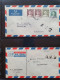 Delcampe - Cover , Airmail 1940-1960c. Collection Of Covers/postcards/mail Bag Labels (approx. 140 Items) All Marked With A.V.2 Han - Collections (with Albums)