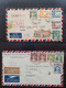 Delcampe - Cover , Airmail 1940-1960c. Collection Of Covers/postcards/mail Bag Labels (approx. 140 Items) All Marked With A.V.2 Han - Collections (with Albums)