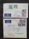 Delcampe - Cover , Airmail 1940-1960c. Collection Of Covers/postcards/mail Bag Labels (approx. 140 Items) All Marked With A.V.2 Han - Colecciones (en álbumes)