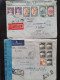 Delcampe - Cover , Airmail 1940-1960c. Collection Of Covers/postcards/mail Bag Labels (approx. 140 Items) All Marked With A.V.2 Han - Collections (with Albums)