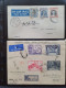 Delcampe - Cover , Airmail 1940-1960c. Collection Of Covers/postcards/mail Bag Labels (approx. 140 Items) All Marked With A.V.2 Han - Collections (with Albums)