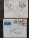 Delcampe - Cover , Airmail 1940-1960c. Collection Of Covers/postcards/mail Bag Labels (approx. 140 Items) All Marked With A.V.2 Han - Collections (with Albums)