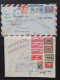 Delcampe - Cover , Airmail 1930-1960c Collection Of Jusqu'à Handstamps And Similar Route Indications In English (approx. 160 Covers - Collections (with Albums)